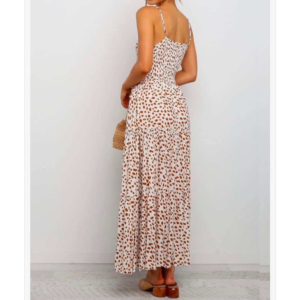 Spaghetti Strap Smocked Tiered Maxi Dress - Picture 4 of 6